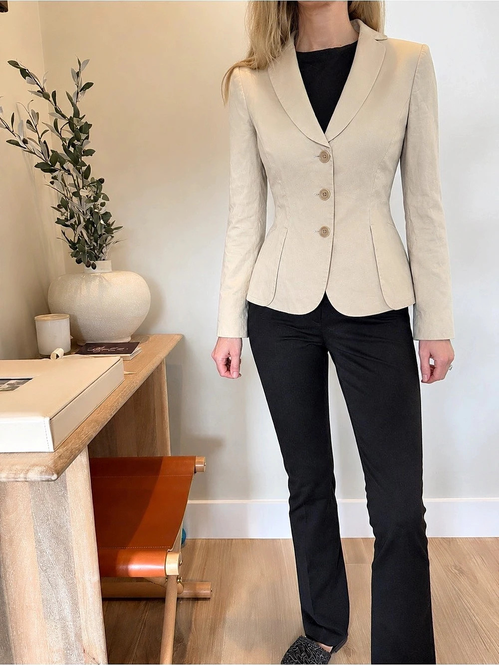 Armani Collezioni Vintage 90s Y2K Fitted Single Breasted Tailored Blazer Office